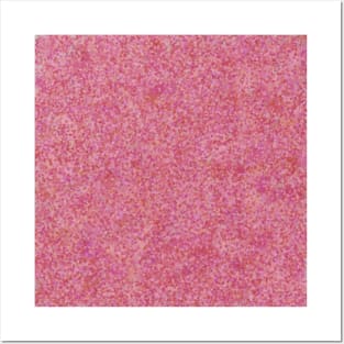 Pink and Peach Dot Pattern Posters and Art